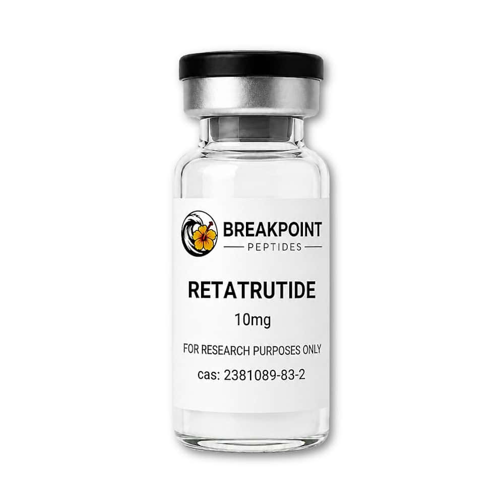 BreakPoint Peptides Retatrutide 10mg research peptide vial