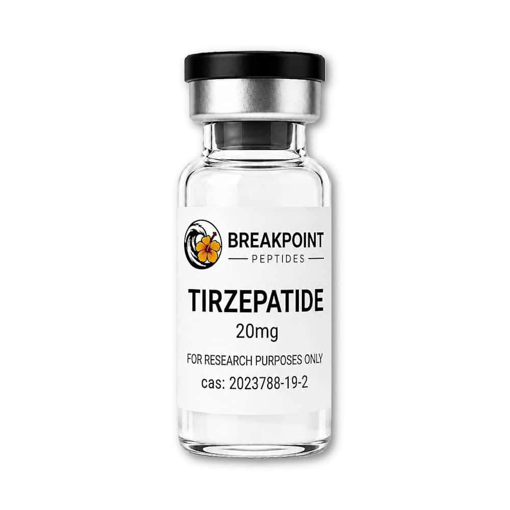 BreakPoint Peptides Tirzepatide 20mg research peptide vial