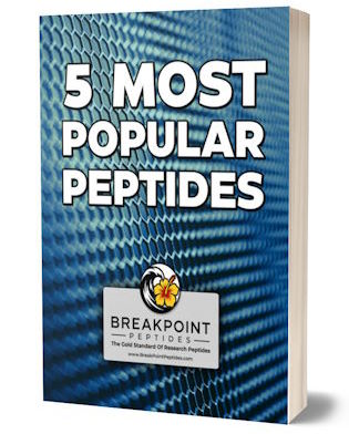 Book cover for the 5 Most Popular Peptides research guide by BreakPoint Peptides